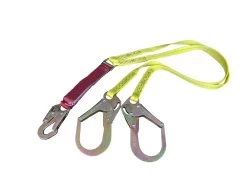 Dentec 16LSL921602 6 FT Twin EEA (External Energy Absorber) Lanyard With 2-1/4 Hooks