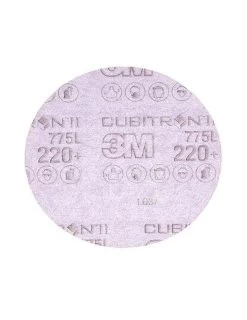 3M Cubitron II Hookit Film Disc 775L, Film Backing, 220+, 3 MIL, 5 In X NH, 127 Mm X NH AB64269