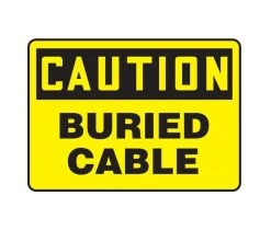 Accuform MCRT616VA OSHA Caution Safety Sign : Buried Cable