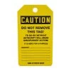 Accuform OSHA Caution Safety Tag : Blank 25pk