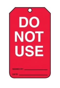 Accuform MGT219CTP Equipment Status Safety Tag