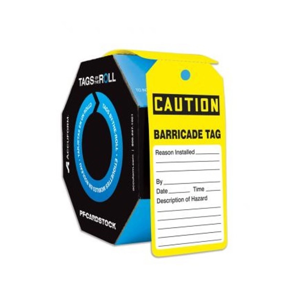 Accuform TAR136 OSHA Caution Tags By-The-Roll : Barricade Tag