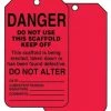 Accuform TSS101CTP Scaffold Status Safety Tag: Danger