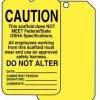 Accuform TSS102CTP Scaffold Status Safety Tag: Caution