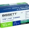 Bissett N/38 7/16" X 1-1/2" 16Ga Galvanized Staple 10,000