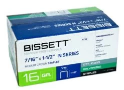 Bissett N/38 7/16" X 1-1/2" 16Ga Galvanized Staple 10,000