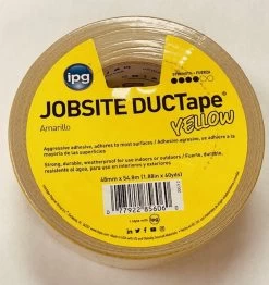 IPG 20C-Y2 Contractor Grade Utility Duct Tape Yellow, 48 Mm (2") X 55 M (180')