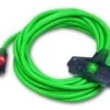 Century Wire D17224100 Pro Glo 12/3 Triple Tap 100 Foot Extension Cord Green