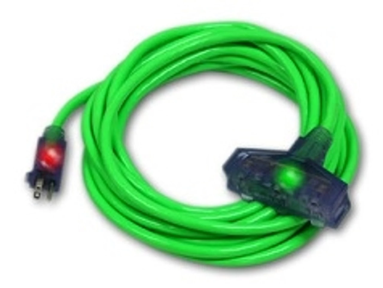 Century Wire D17224100 Pro Glo 12/3 Triple Tap 100 Foot Extension Cord Green