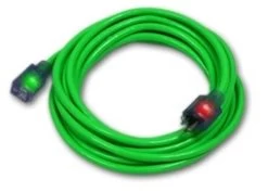 Century Wire D17444050 Pro Glo 12/3 50 Foot Extension Cord Green Single-Ended