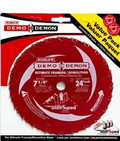 Diablo D0724DVPX 2pk 7-1/4in X 24T Demo Framing Saw Blade