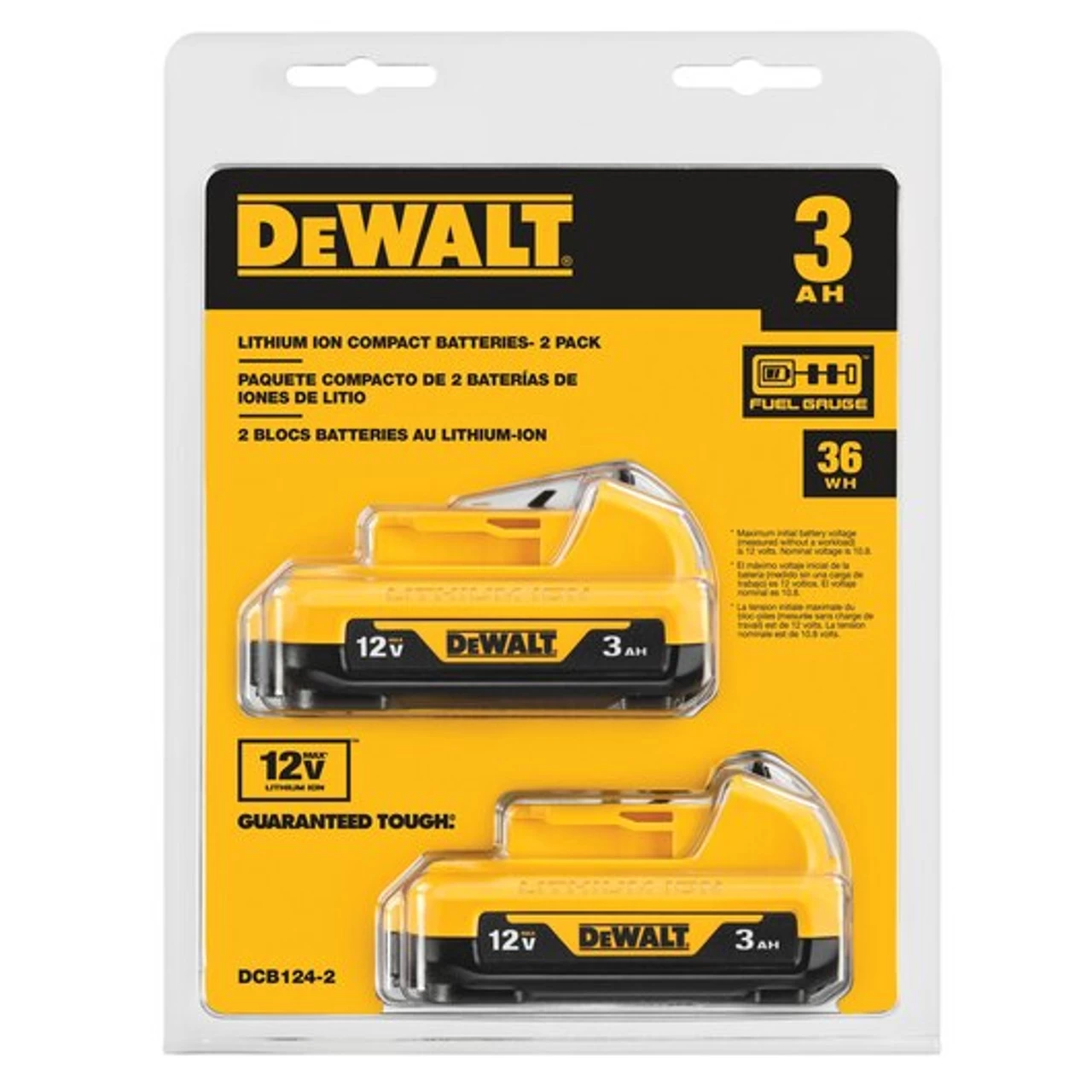 Dewalt 12V MAX 3ah Lithium Ion Battery - 2pack DCB124-2 - Image 2