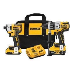 Dewalt DCK299D1W1 20V MAX XR Hammer Drill /Driver With Power Detect Tool Technology& Impact Driver Kit