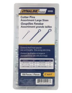 Dynaline 10103 ASSORTMENT COTTER PIN 150 Pieces/ 6 Sizes Large