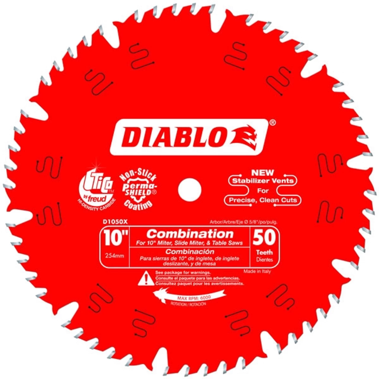 Diablo D1050X 10" - 50 Tooth Combination Saw Blade