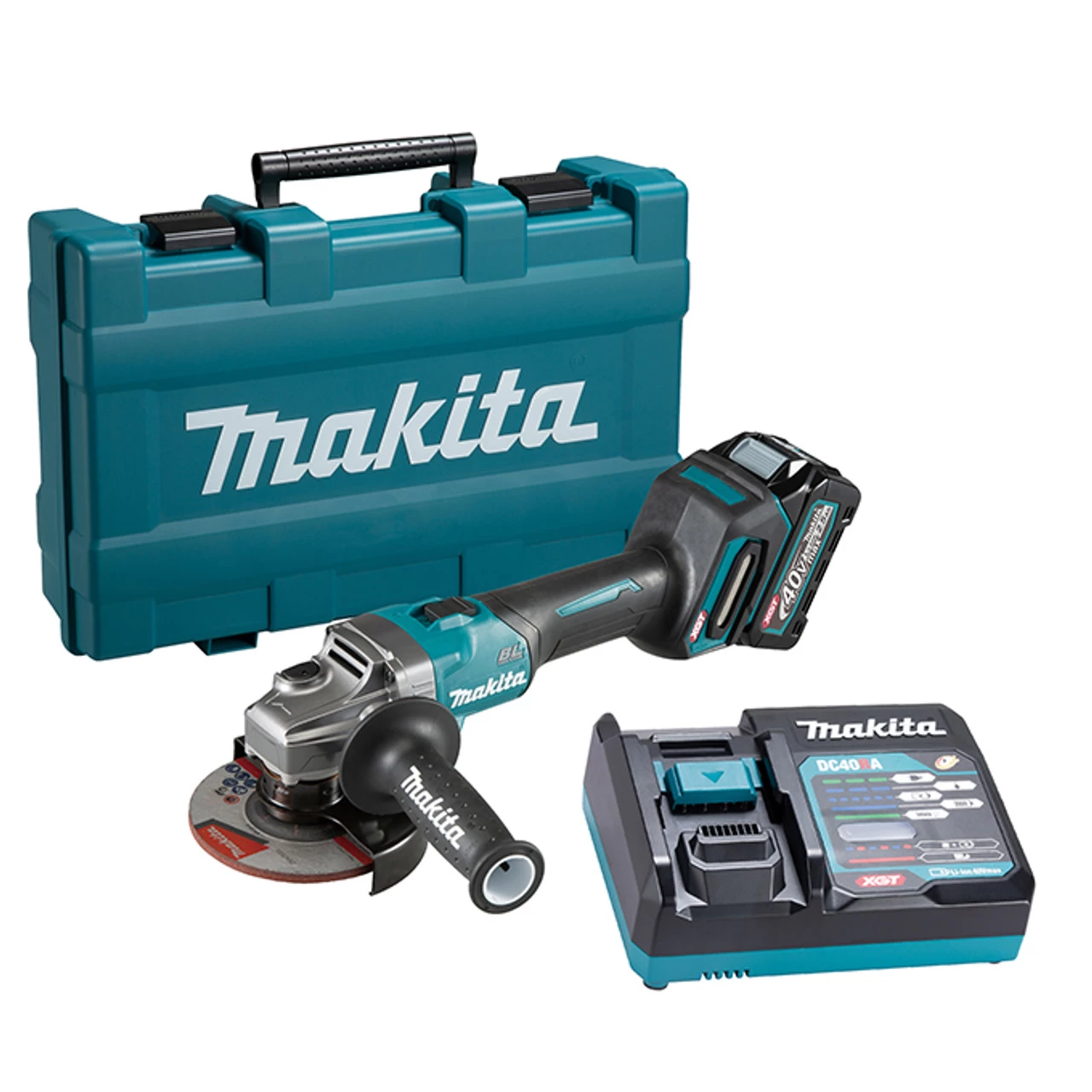 Makita GA005GM102 XGT 40V 4.0 Ah Max Brushless 5″ Angle Grinder Kit With Slide Switch - Image 3