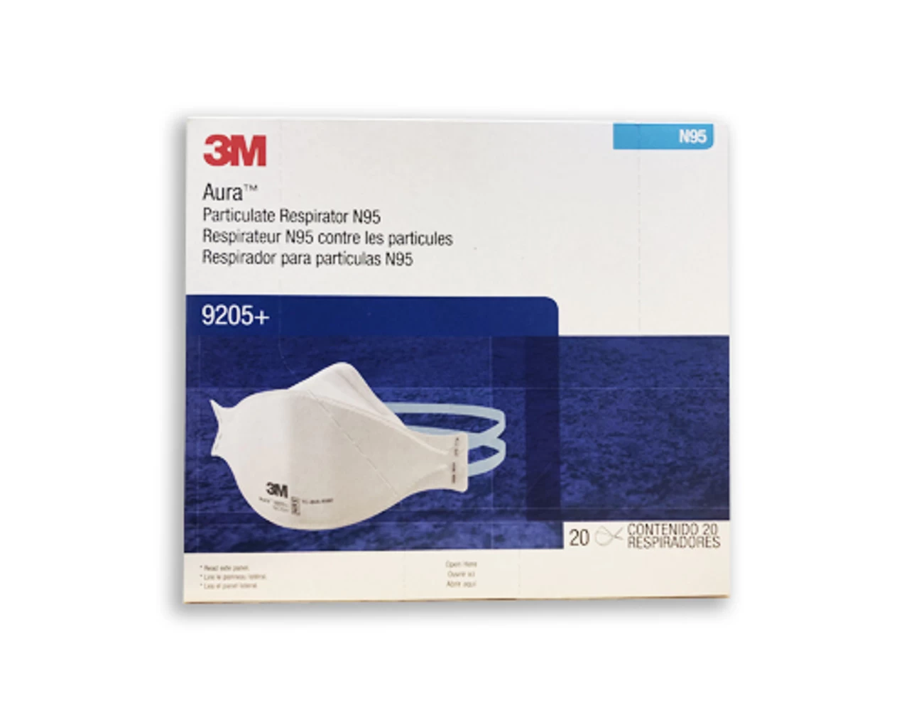 3M™ Aura™ Particulate Respirator 9205+, N95, 20 PACK - Image 6