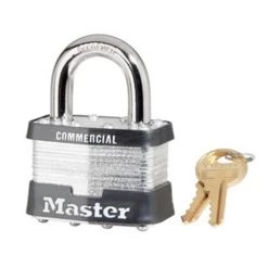 Master Lock 5KA 2in (51mm) Wide Laminated Steel Pin Tumbler Padlock, Keyed Alike