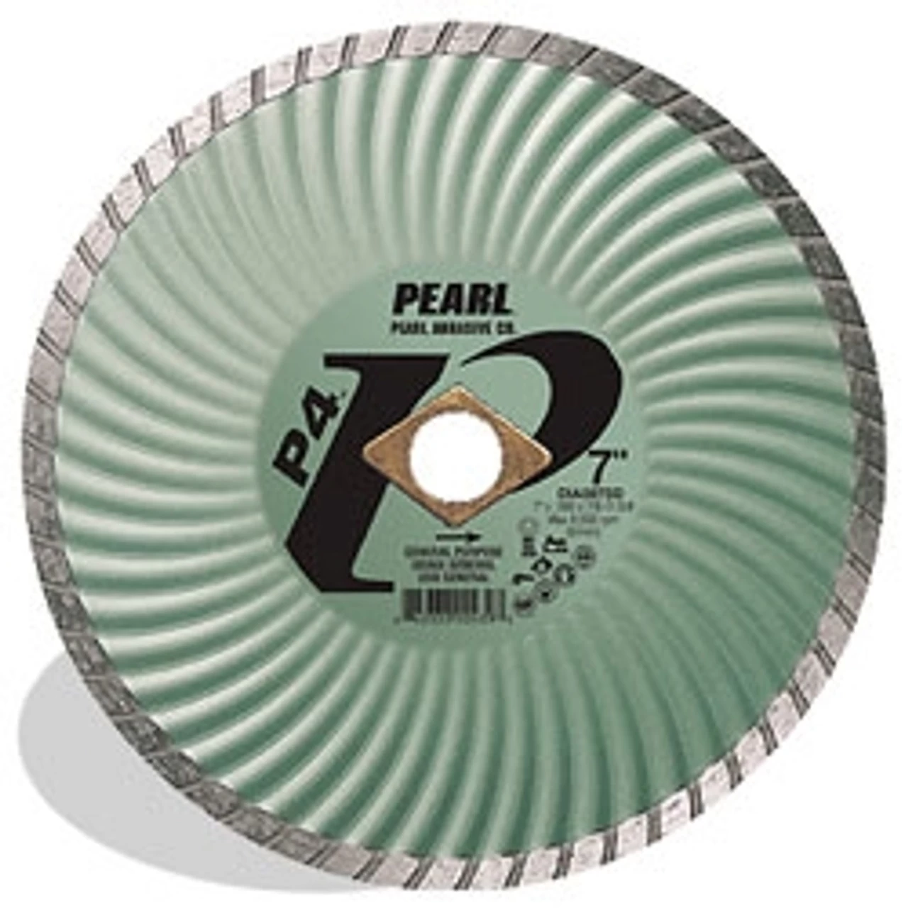 Pearl Abrasive DIA007SD 7 X .080 X 7/8, Dia, 5/8 Pearl P4 Gen. Purpose Waved Core Turbo Blade, 8mm Rim