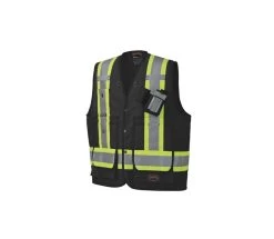 Pioneer Pionner CSA Surv./Supervisors Black Safety Vest - 600D PU Coated OX. Poly - 2XL