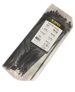 Techspan E-11500C Black Standard Cable Tie 11" 100 Pack