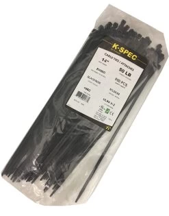 Black Standard Cable Tie 14" - 500 Pack
