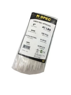 Techspan E5409C Natural Standard Cable Tie 5"