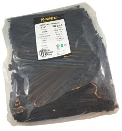 Techspan E7500M Black Standard Cable Tie 7.5"