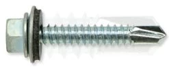 Ucan THW 1234BN, #12-14 Hex Washer Head X 3/4" TEK Self-Drilling Screws Zinc Plated