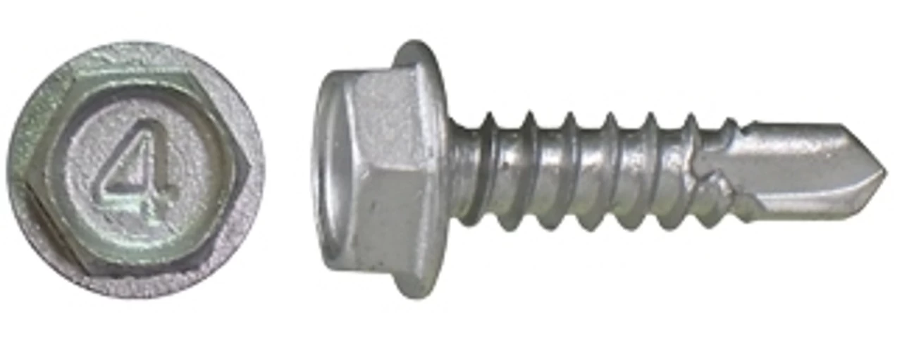 Ucan TRH 121BSS Stainless Steel #12-14 X 1" Hex Washer Head Self-Drilling Screws