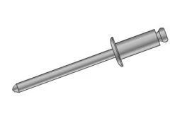 Open End Rivet Dome Head Aluminum / Steel Mandrel