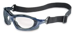 UVEX S0620X, Seismic Clear Safety Glasses, Metallic Blue Frame