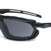 Uvex S4041, Uvex Tirade Gloss Black Frame Sealed Safety Glasses Gray Lens, Uvextra AF