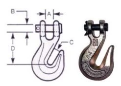 Vanguard 3931-0024 Clevis Grab Hook - Alloy Steel 3/8"