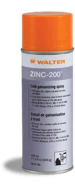 Walter 53-H 152, ZINC-200 Cold/Dull Galvanizing Spray - 400ML