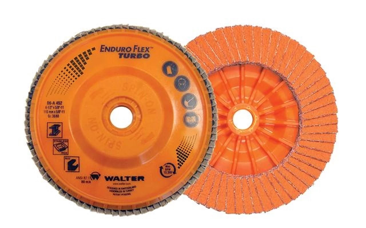 Walter 06-A 502 5" X 5/8" ENDURO-FLEX Turbo Flap Disc - 36-60 Grit