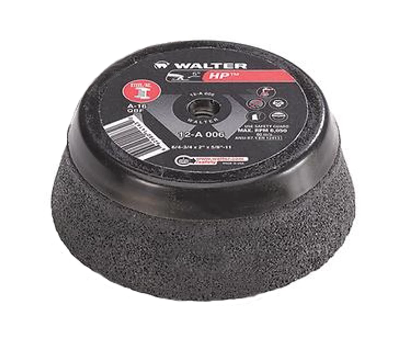 Walter 12-A 006 6" X 5/8"-11 " HP Cup Wheels (For Steel)