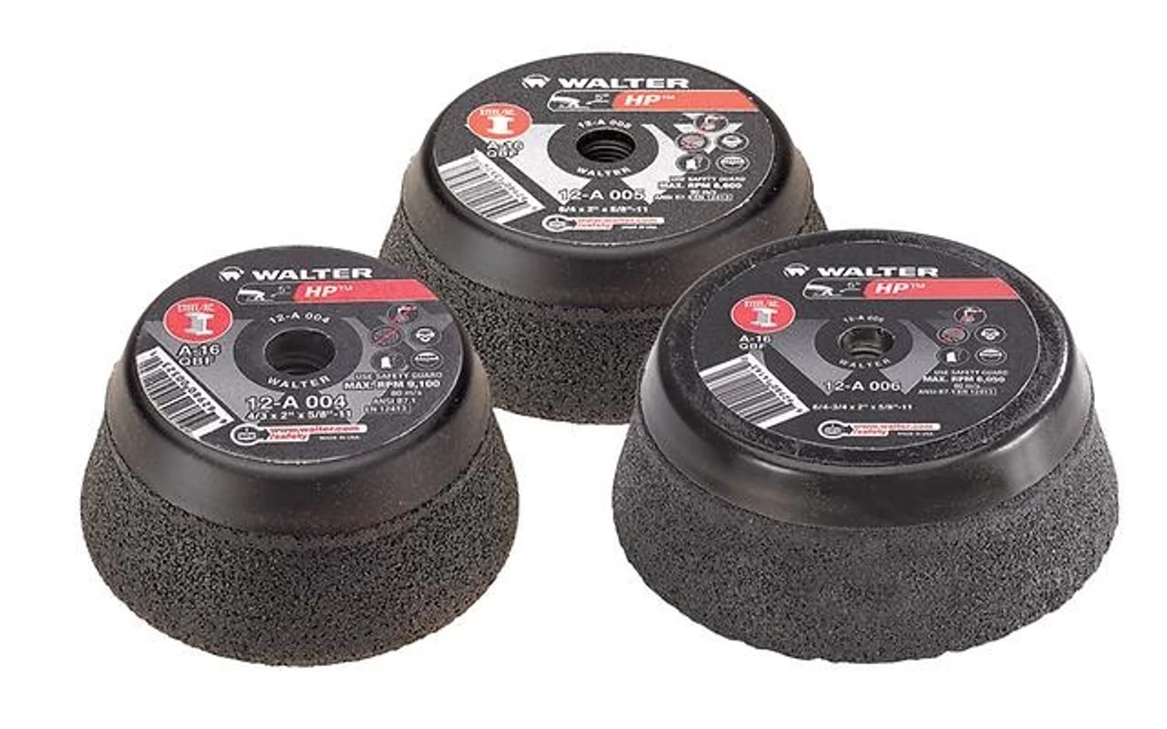 Walter 12-B 005 5" X 5/8"-11 " HP Cup Wheels (For Concrete)