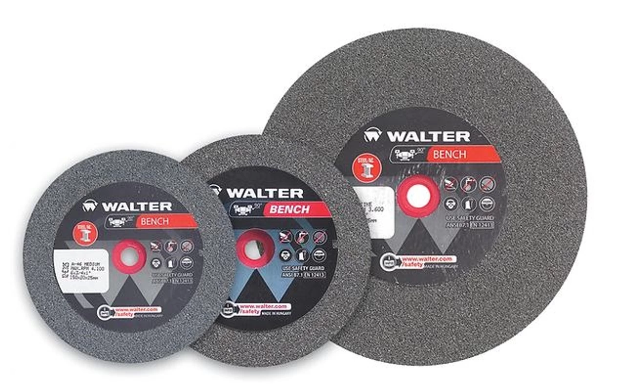 Walter 12-E 324 Bench Grinding Wheels-6" X 3/4" X 1"- Coarse