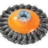 Walter 13-H 404, Knot-Twisted Wire Wheel Saucer Brush 4" X 5/8-11"