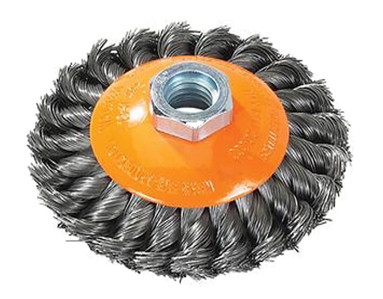 Walter 13-H 404, Knot-Twisted Wire Wheel Saucer Brush 4" X 5/8-11"