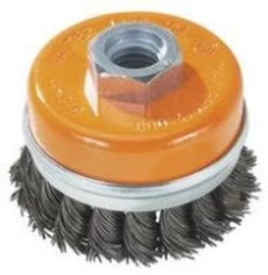 Walter 13-G 504 Knot-Twisted Wire Cup Brush - 5" X 5/8-11" - With Ring