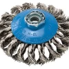 Walter 13-H 414, Knot-Twisted Wire Wheel Saucer Brush 4" X 5/8-11"