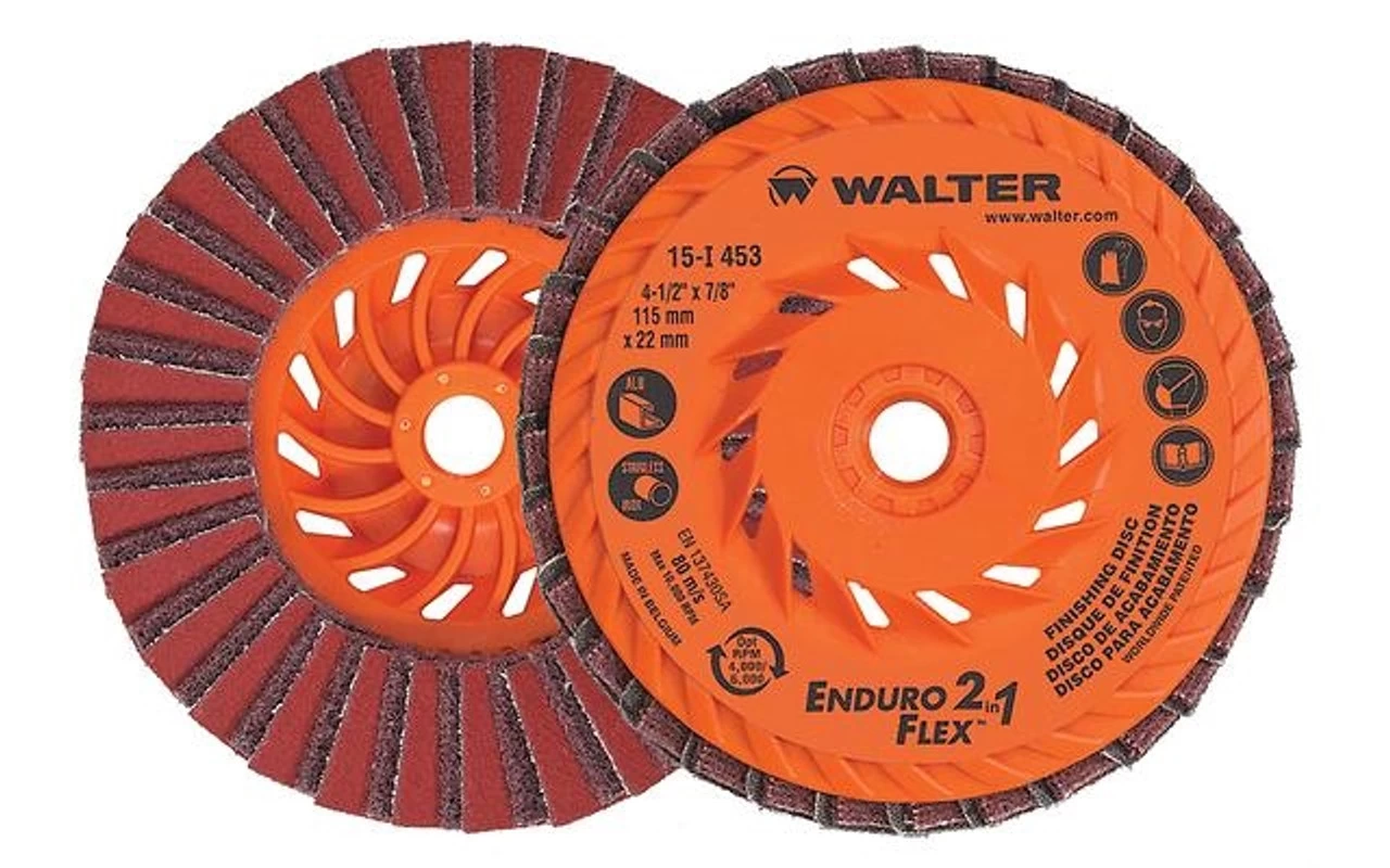 Walter 15-I 453 4-1/2" ENDURO-FLEX 2-in-1 Flap Disc