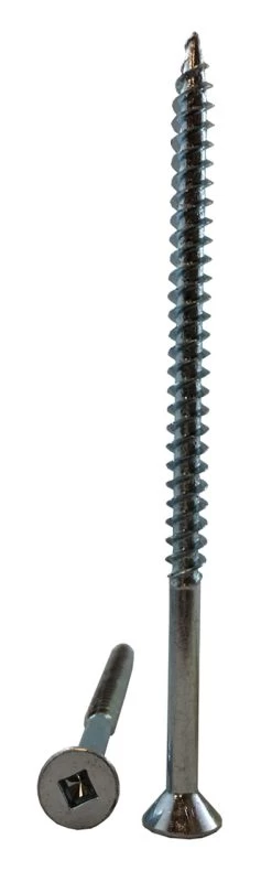 #14 X 4" Flat Head Square Drive Wood Screw - Zinc Plated