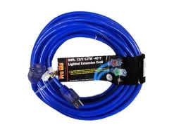 Century Wire D17006050 Pro Glo 10/3 50 Foot Extension Cord Blue Single-Ended
