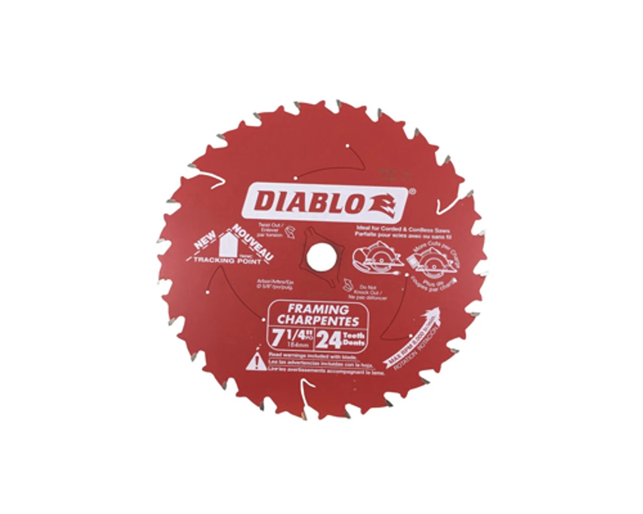 Diablo D0724A 7 1/4" 24 Tooth Framing Saw Blade