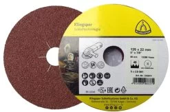 Klingspor 255910 CS561 Fibre Sanding Disc 5 Inch X 7/8 Inch Star Hole 24 Grit - 5 Pack