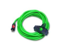 Century Wire D17224050 Pro Glo 12/3 Triple Tap 50 Foot Extension Cord Green