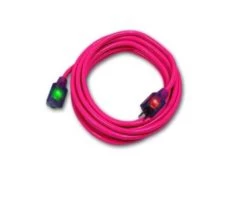 Century Wire D17445100 Pro Glo 12/3 100 Foot Extension Cord Pink Single-Ended